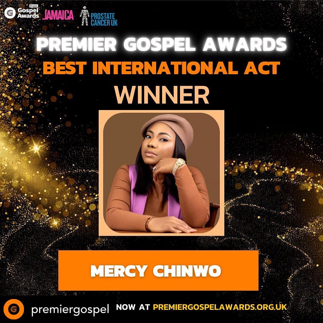 Mercy Chinwo Bags Best International Act Award at UK’s Premier Gospel Awards